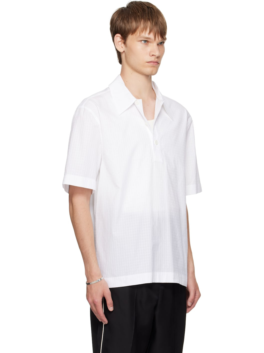 White Cotton Polo - 2