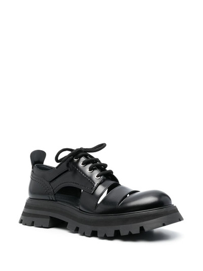 Alexander McQueen cut-out leather Oxford shoes outlook