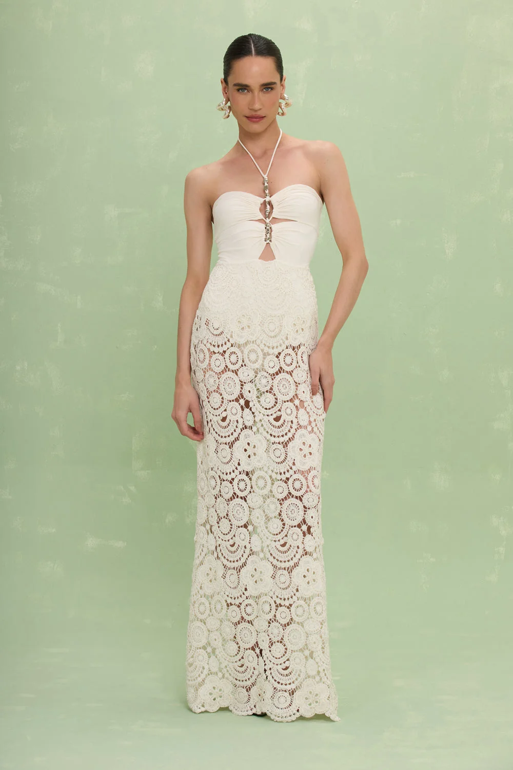 GAL EMBROIDERY MAXI DRESS - 1