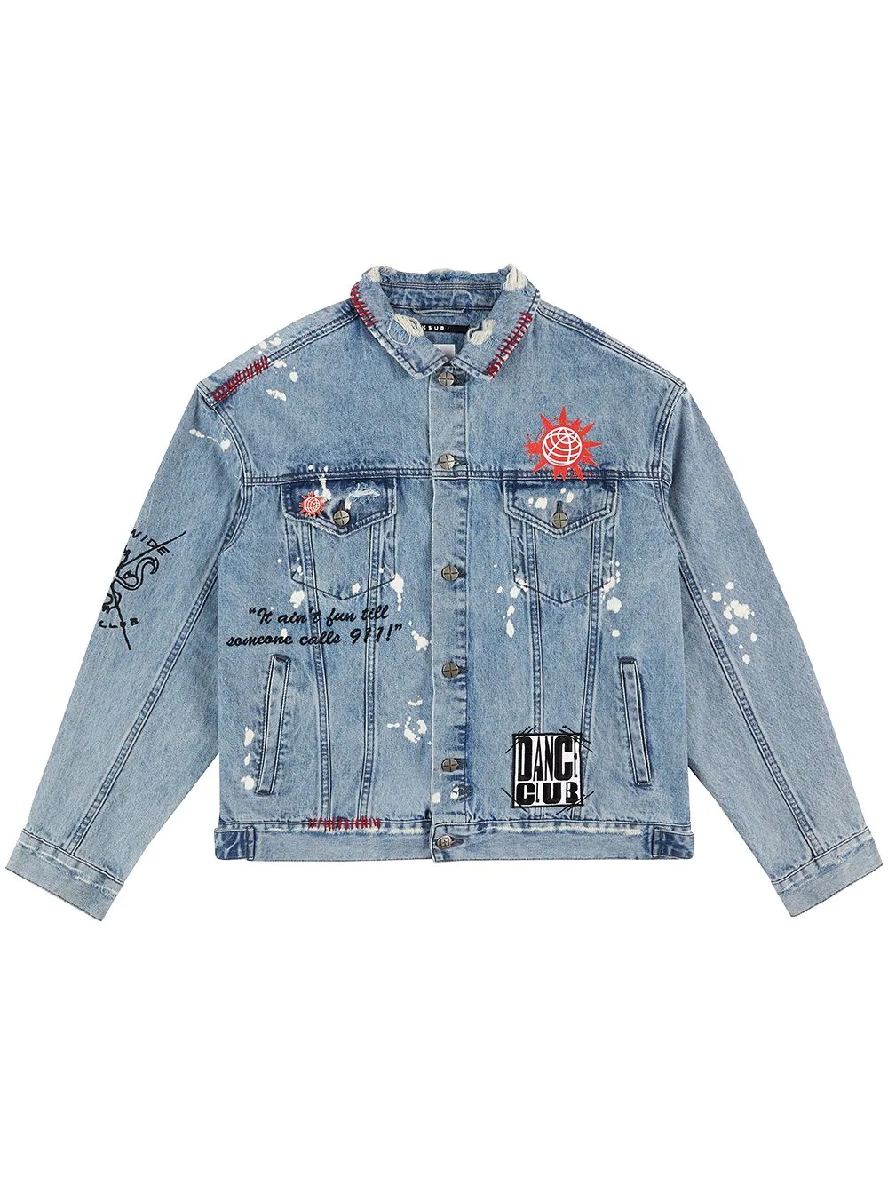 Oh G Worldwide denim jacket - 1