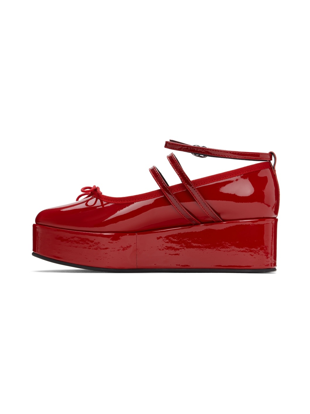 Red Cendrillon Platform Mary Jane Heels - 3