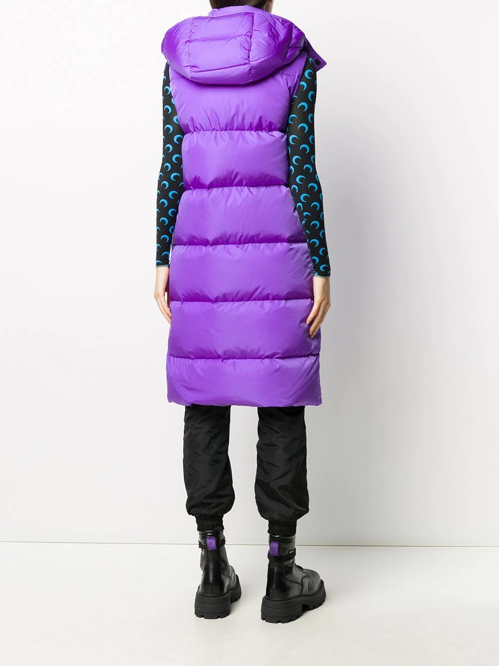 quilted hooded vest - 4