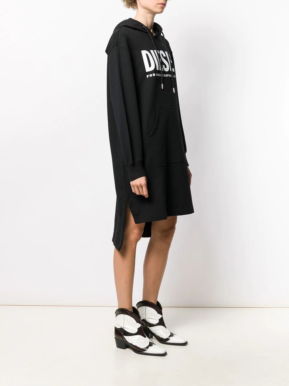 logo print sweat dress - 3