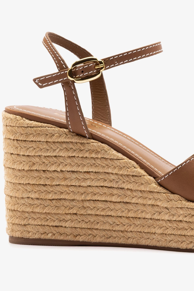 Bianca Espadrille Sandal Caramel Leather 4