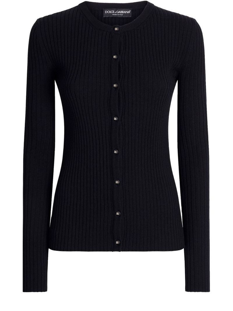 ribbed-knit cardigan 1