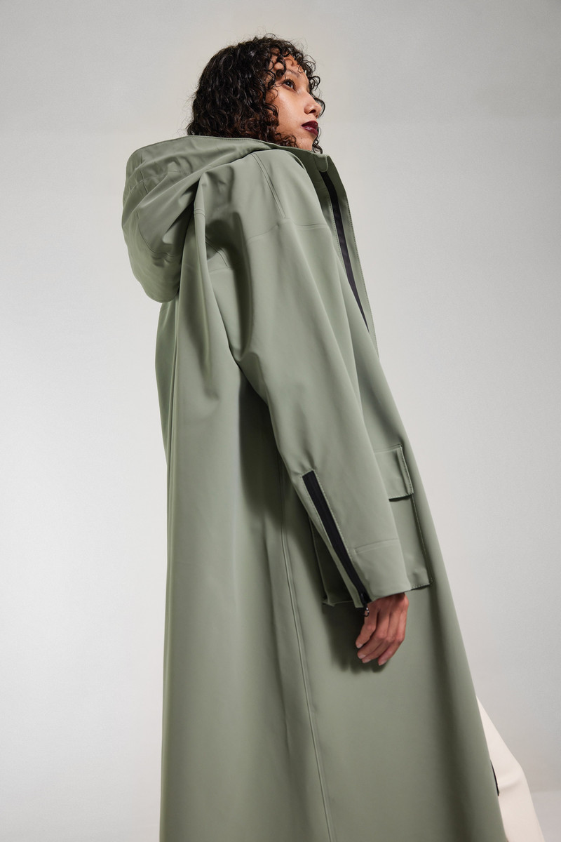 Sandviken Long Zip Matte Raincoat Comet 5