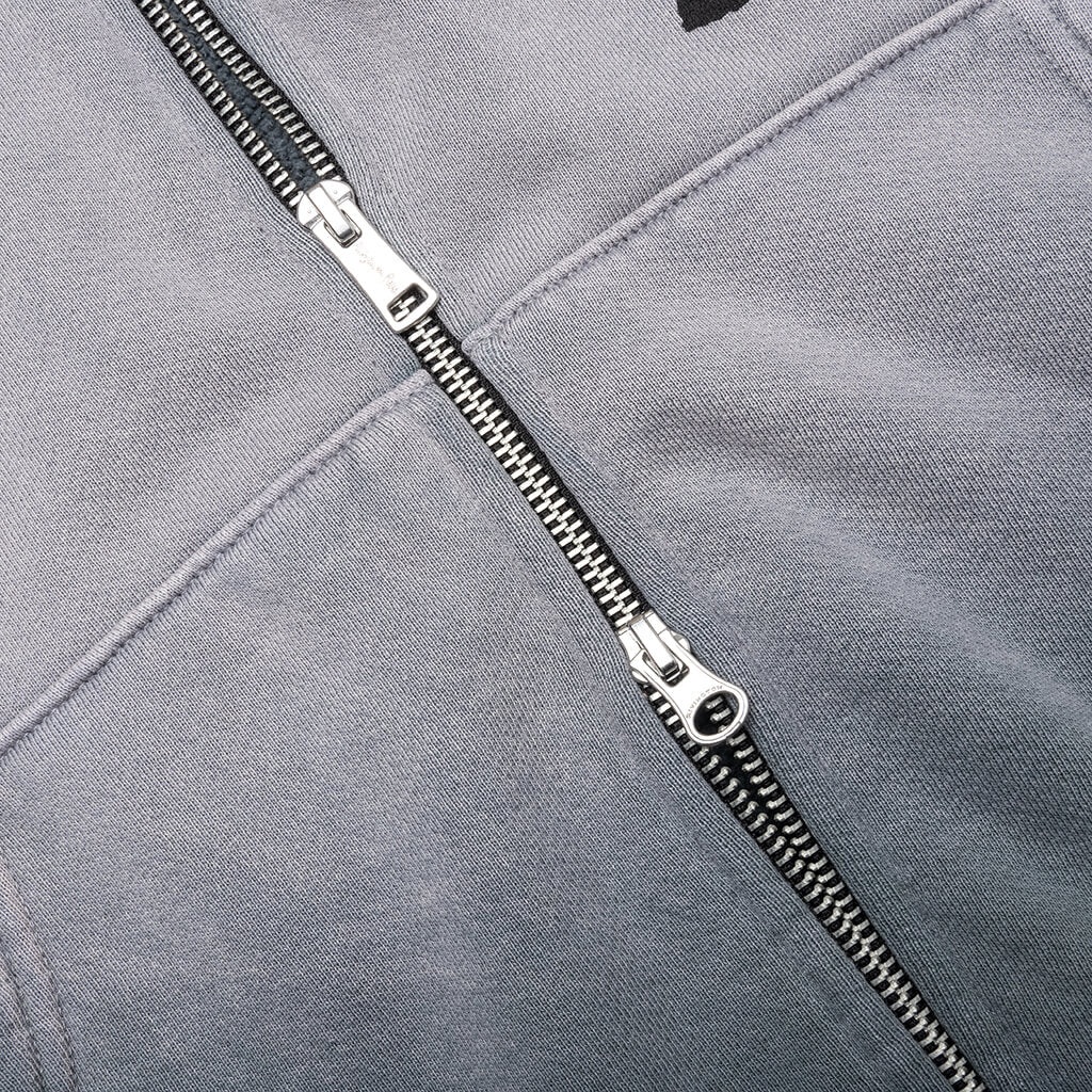 RIVINGTON roi Rebis INRI ZIP HOODIE - GRAIL GREY | REVERSIBLE