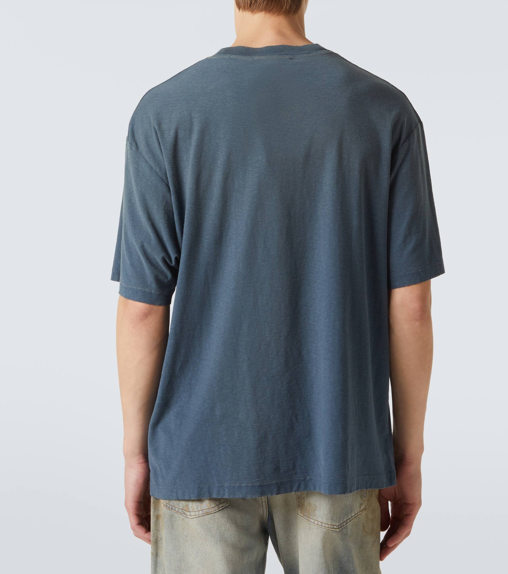 Logo cotton and hemp T-shirt - 4