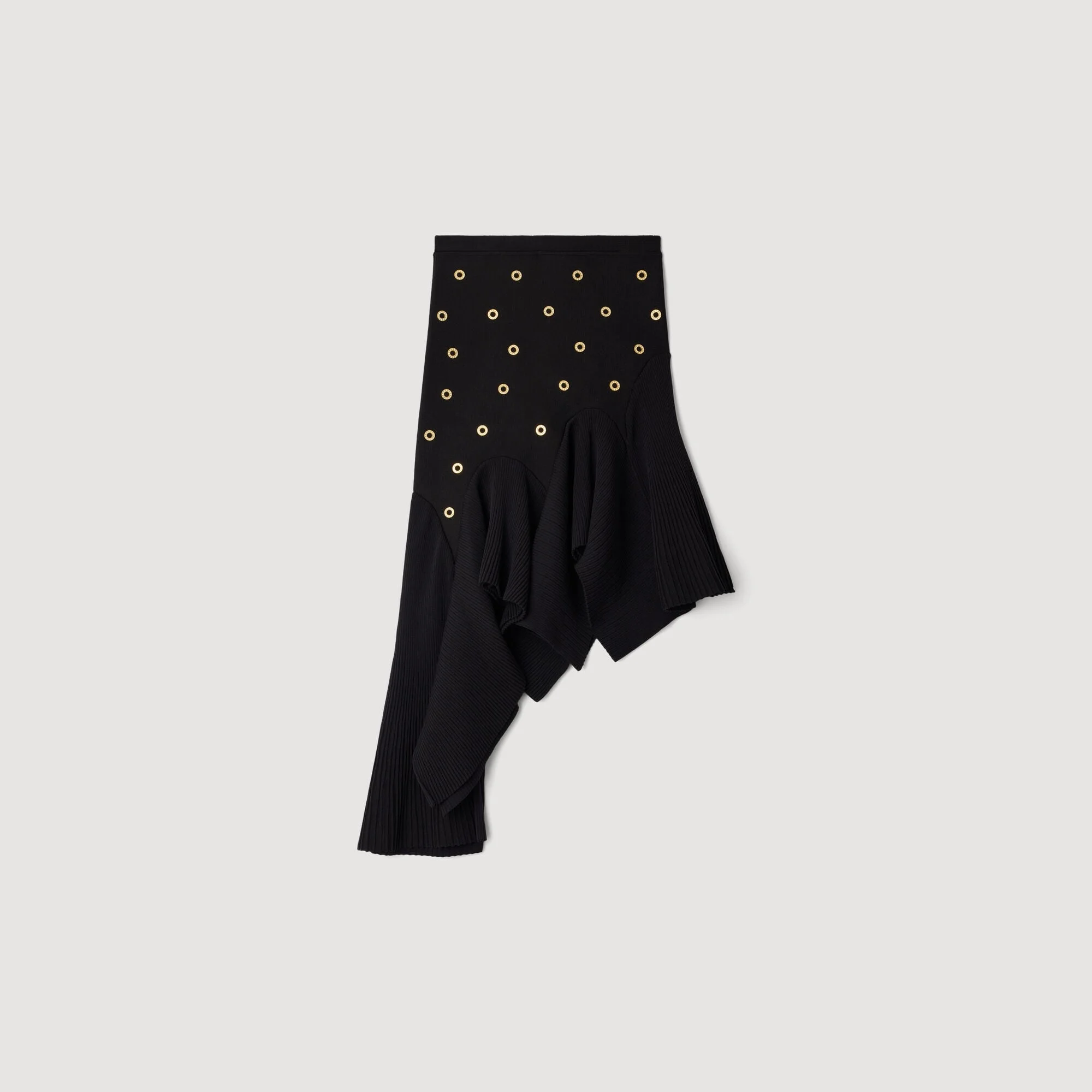 STUDDED KNIT SKIRT - 1