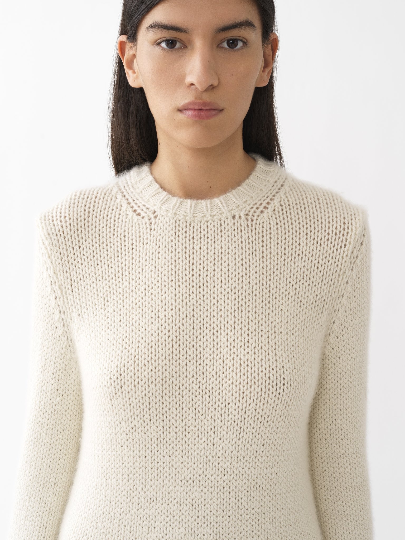 PUFF-SLEEVE CHUNKY SWEATER - 2