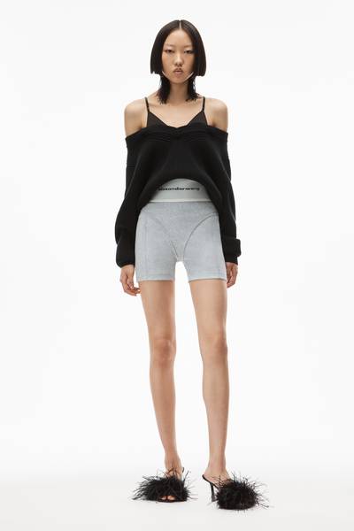 Alexander Wang LOGO ELASTIC BIKE SHORT IN RIBBED JERSEY outlook