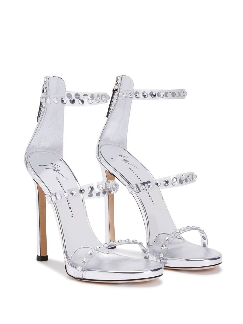 crystal-embellished stiletto sandals - 2