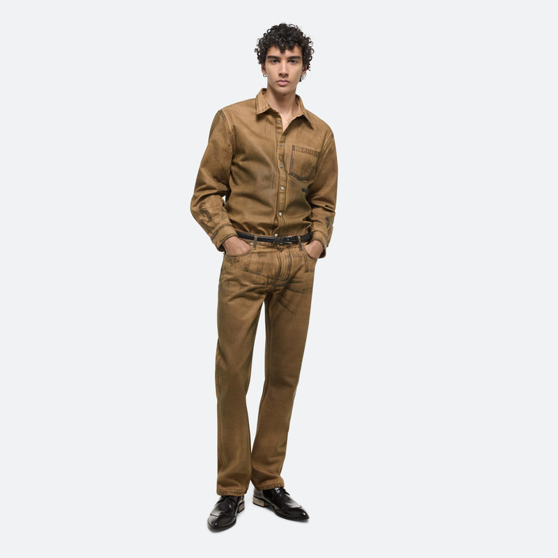 Helmut Lang CURVED CLASSIC WAXED DENIM SHIRT outlook