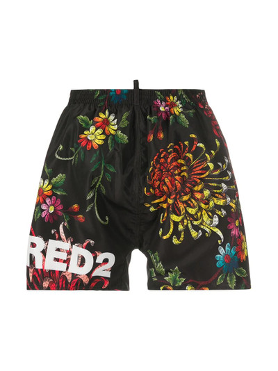 DSQUARED2 sea lily print swim shorts outlook