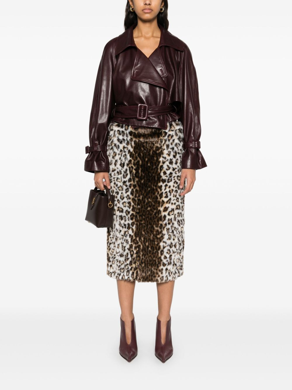 animal-print skirt - 2