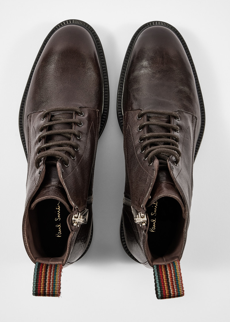 Paul Smith Dark Brown Leather 'Sparrow' Boots outlook