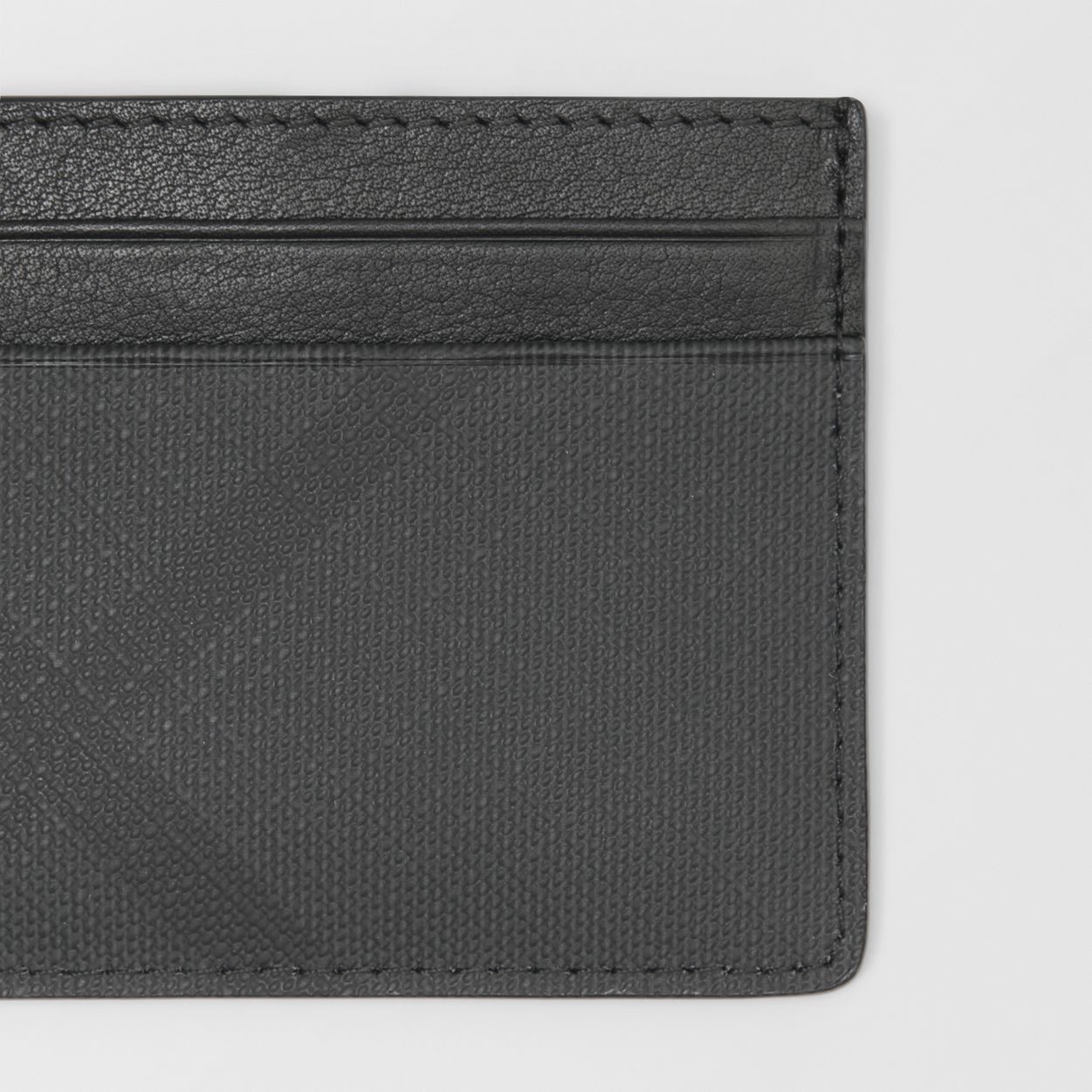 London Check and Leather Card Case - 2