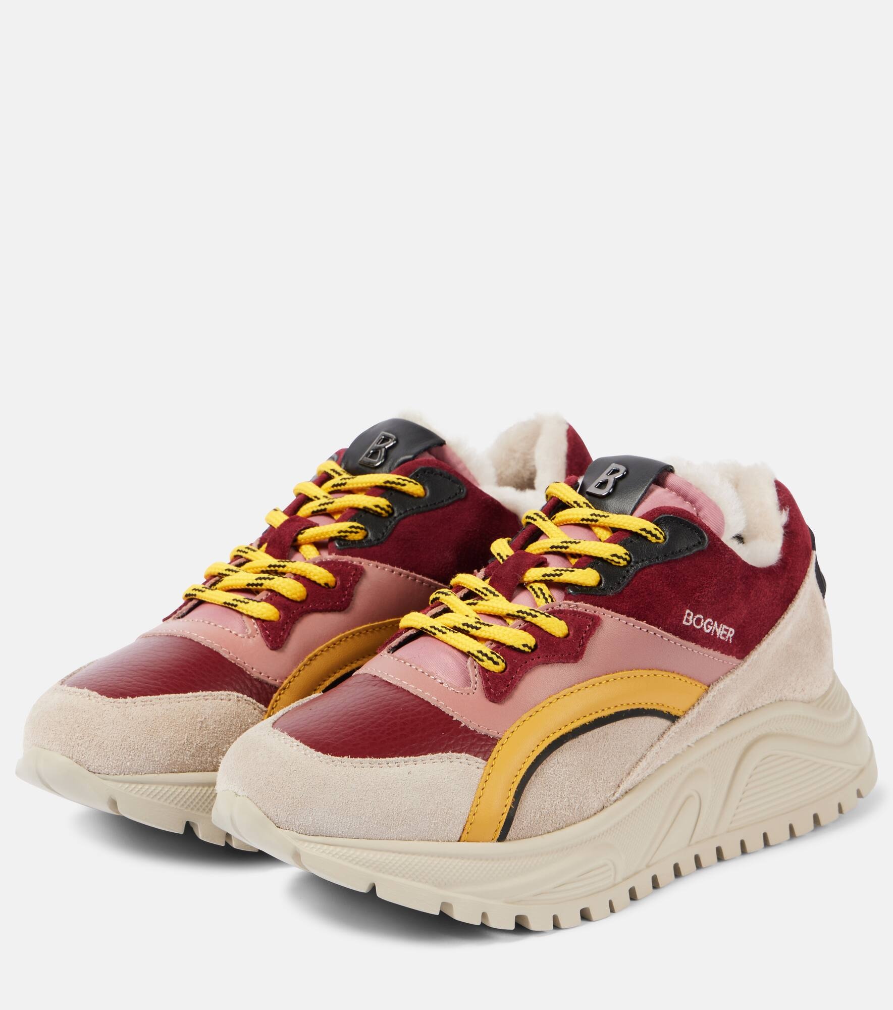 Malaga 21 shearling-lined suede sneakers - 4