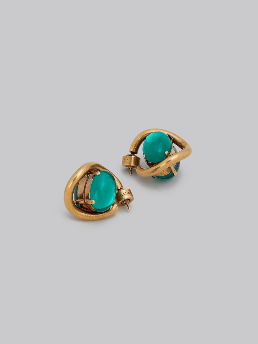 TWISTED HOOP EARRINGS WITH RESIN EYES 4
