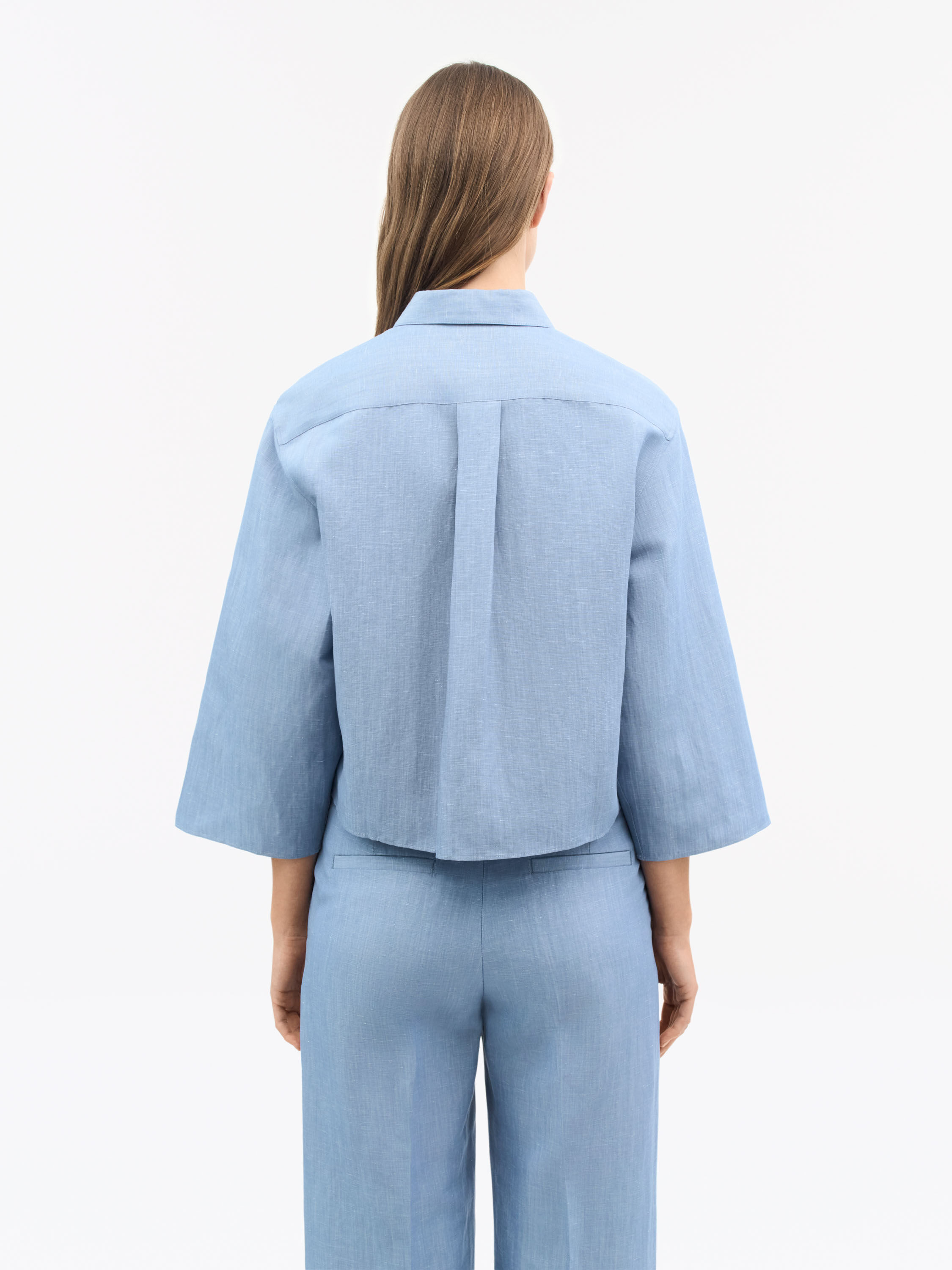 Corins Cropped Linen Shirt - 4