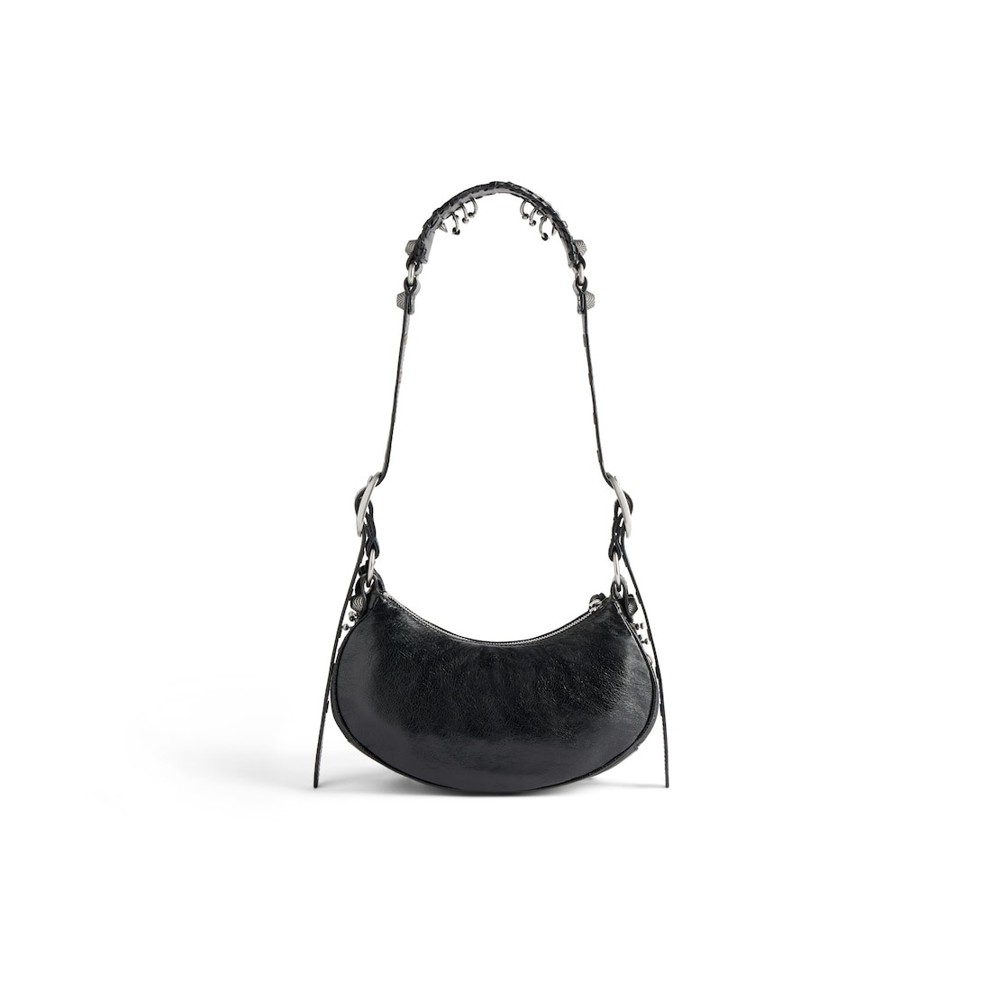 Women's Le Cagole Xs Shoulder Bag With Piercing in Black - 3