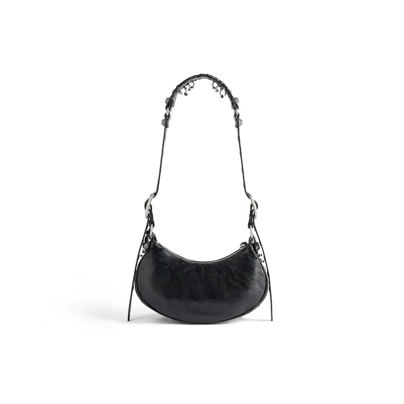 Women's Le Cagole Xs Shoulder Bag With Piercing in Black 3