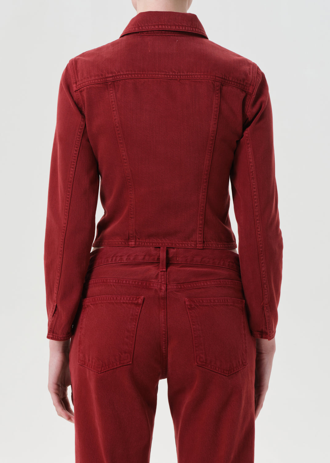 CONTOURED JACKET IN BRICK - 3