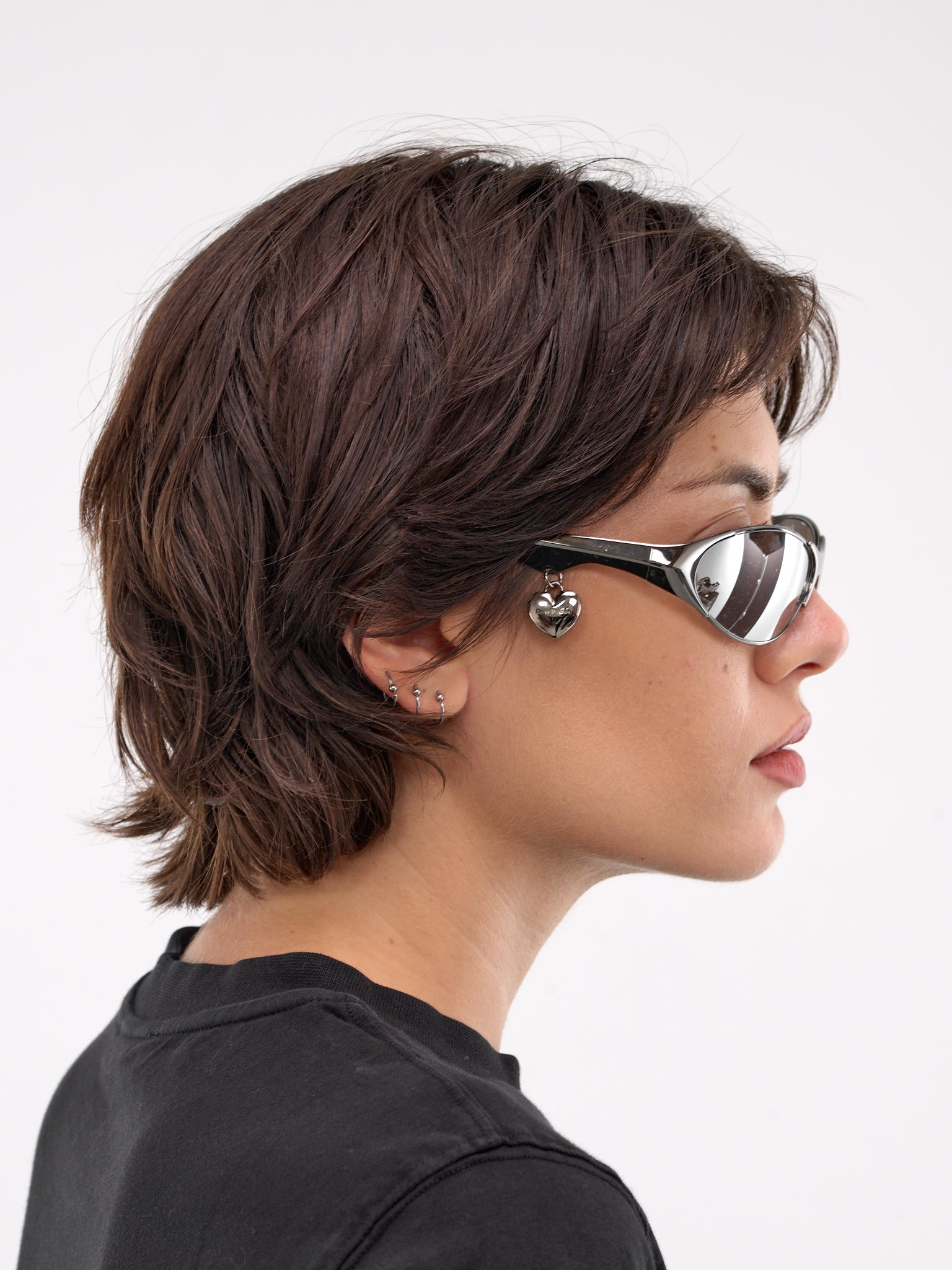 Metal Frame Charm Sunglasses - 3