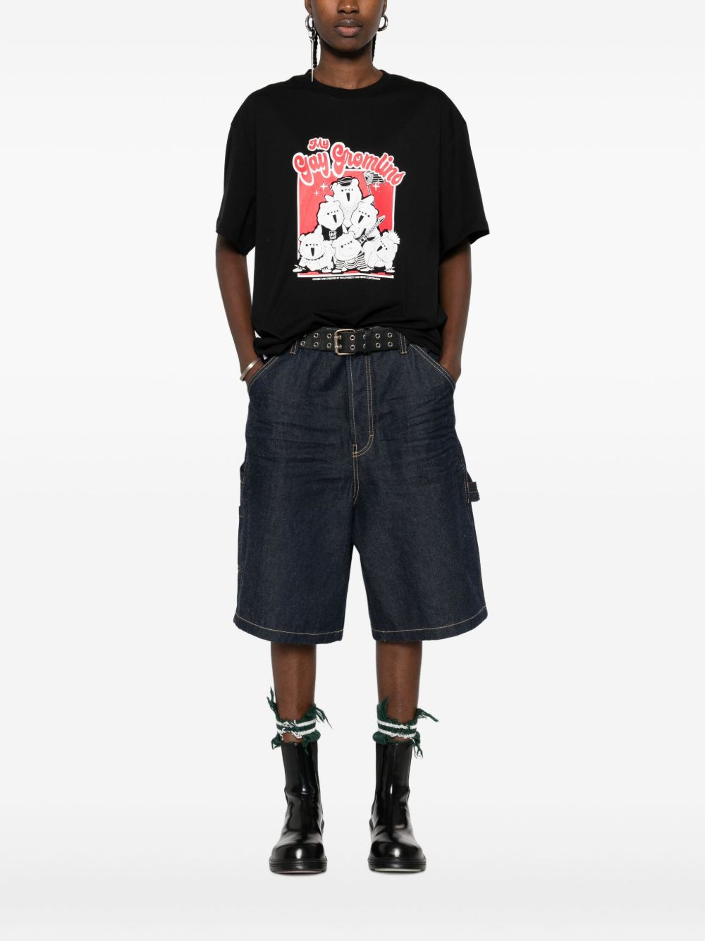 graphic-bear-print T-shirt - 3