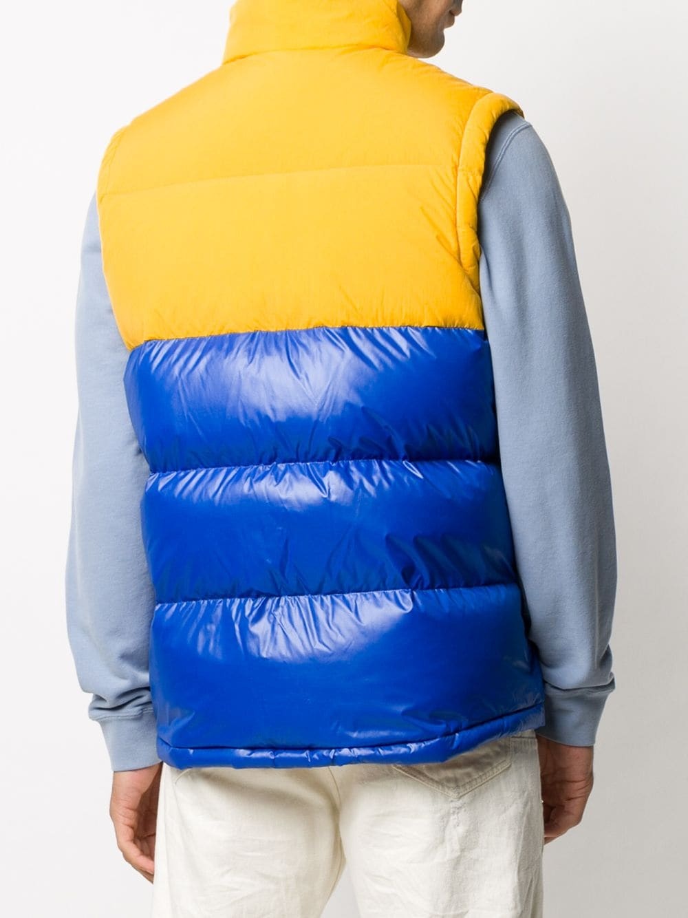 colour-block gilet - 4