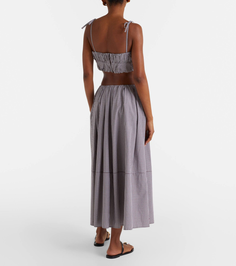 Solinas gingham cotton-blend midi skirt 3