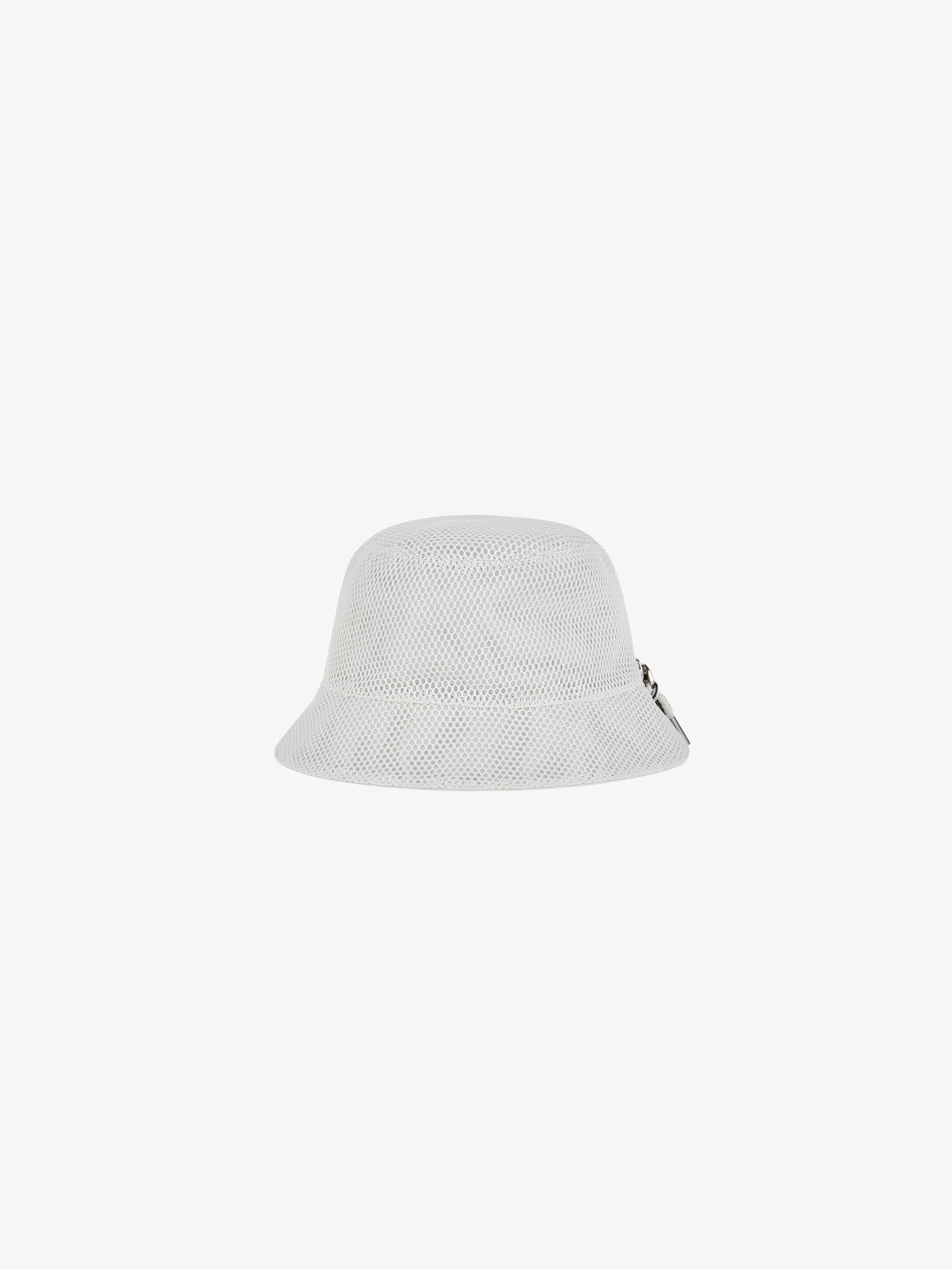 GIVENCHY BUCKET HAT IN MESH WITH ZIP - 4