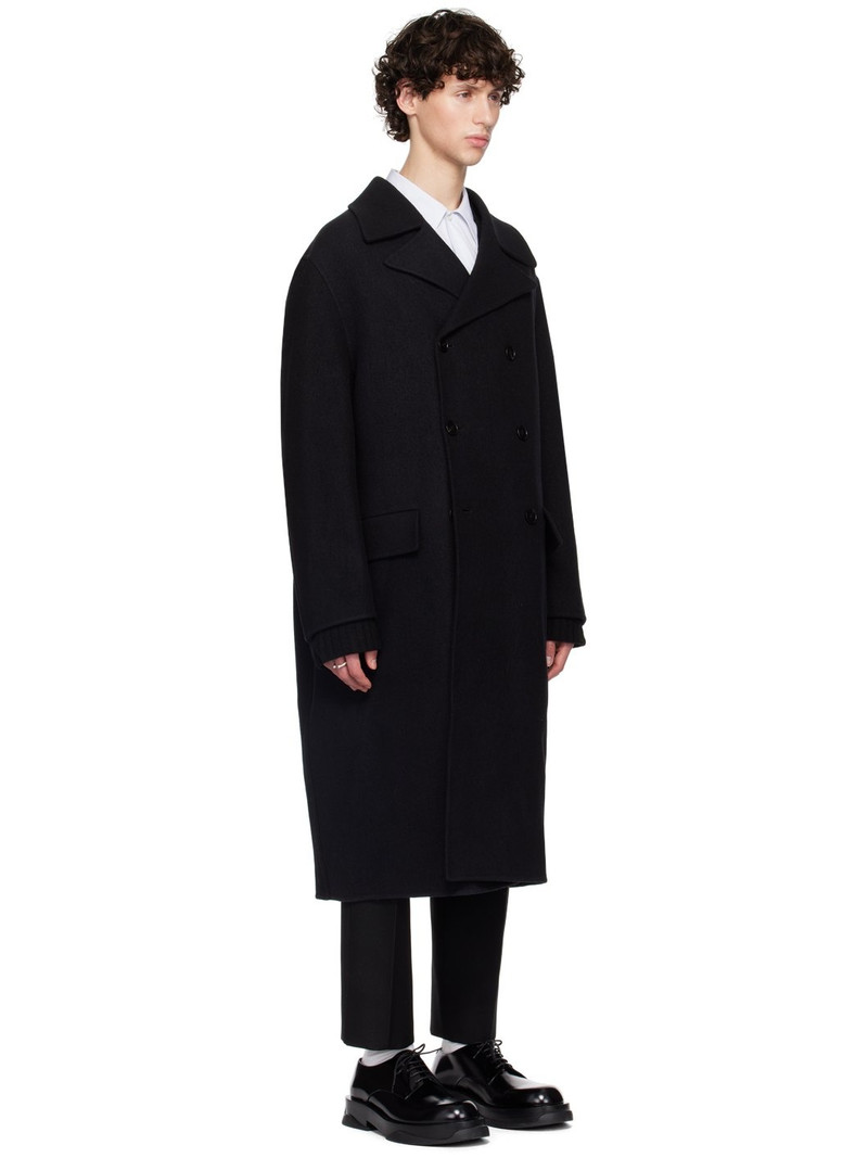 Black Double-Breasted Coat 2