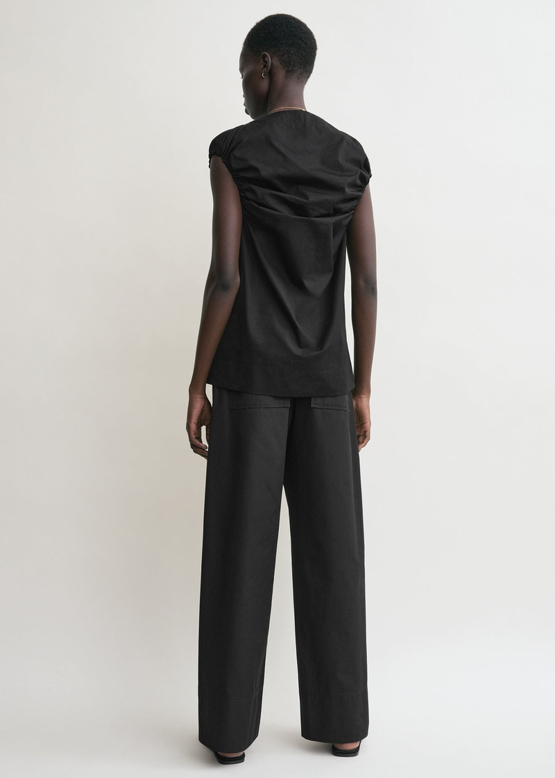 Gathered top black 4