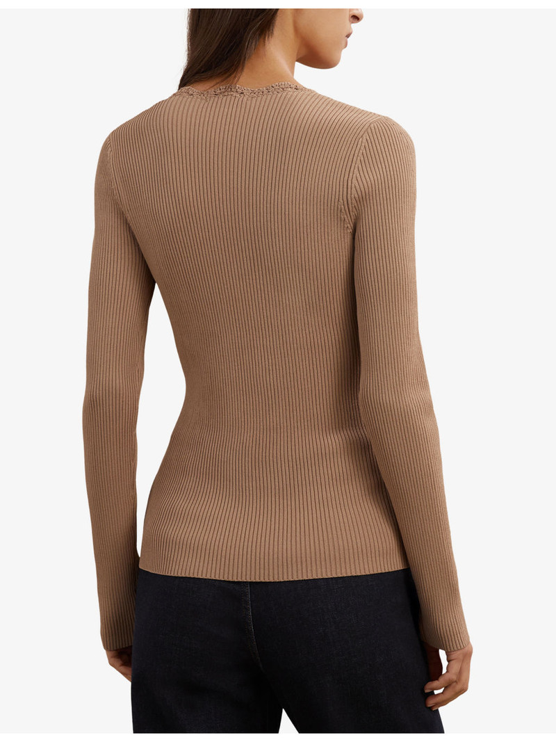 Lara Crochet-Trim Knitted Top 4