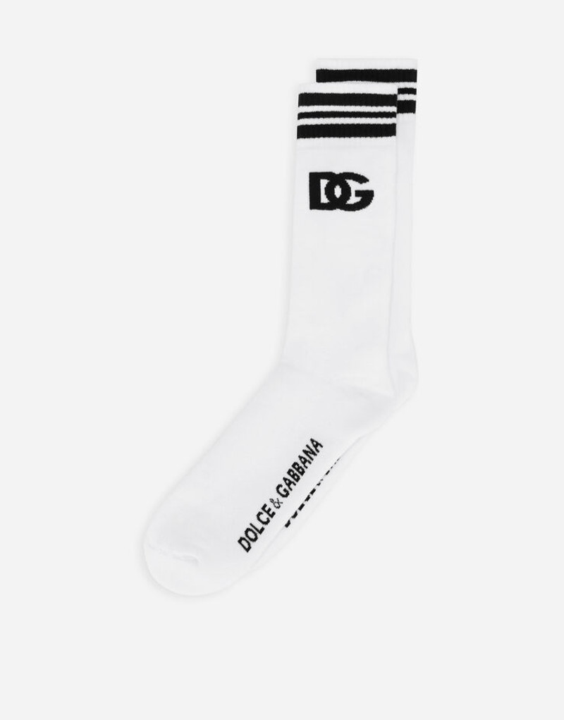 Dolce & Gabbana Stretch cotton socks with jacquard DG logo outlook