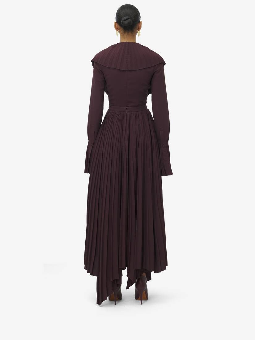 Asymmetric Pleated Skirt - 5