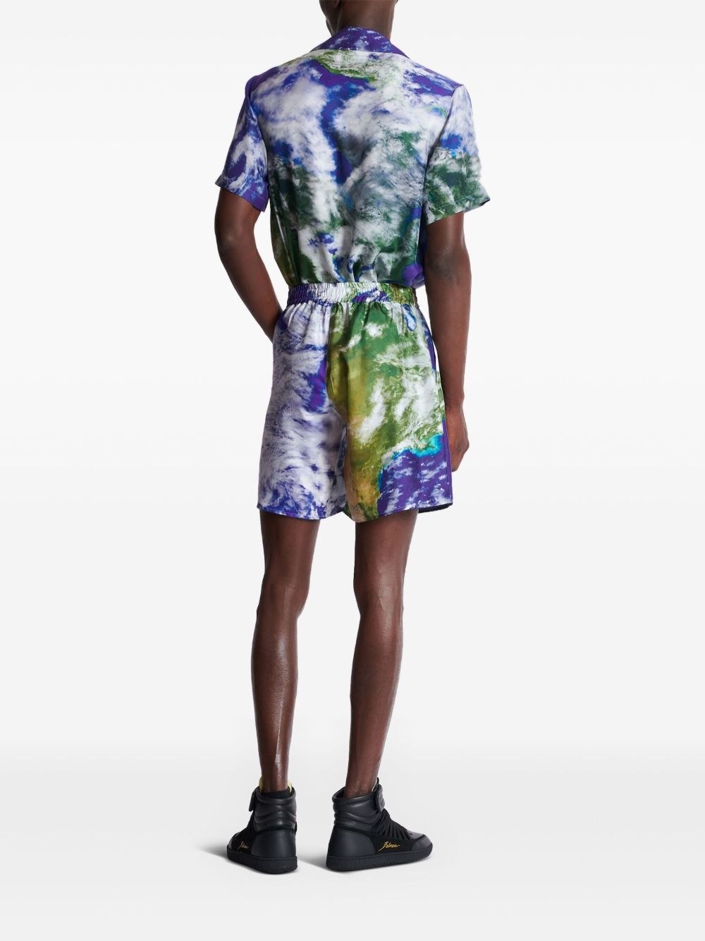 Earth-print shorts - 4