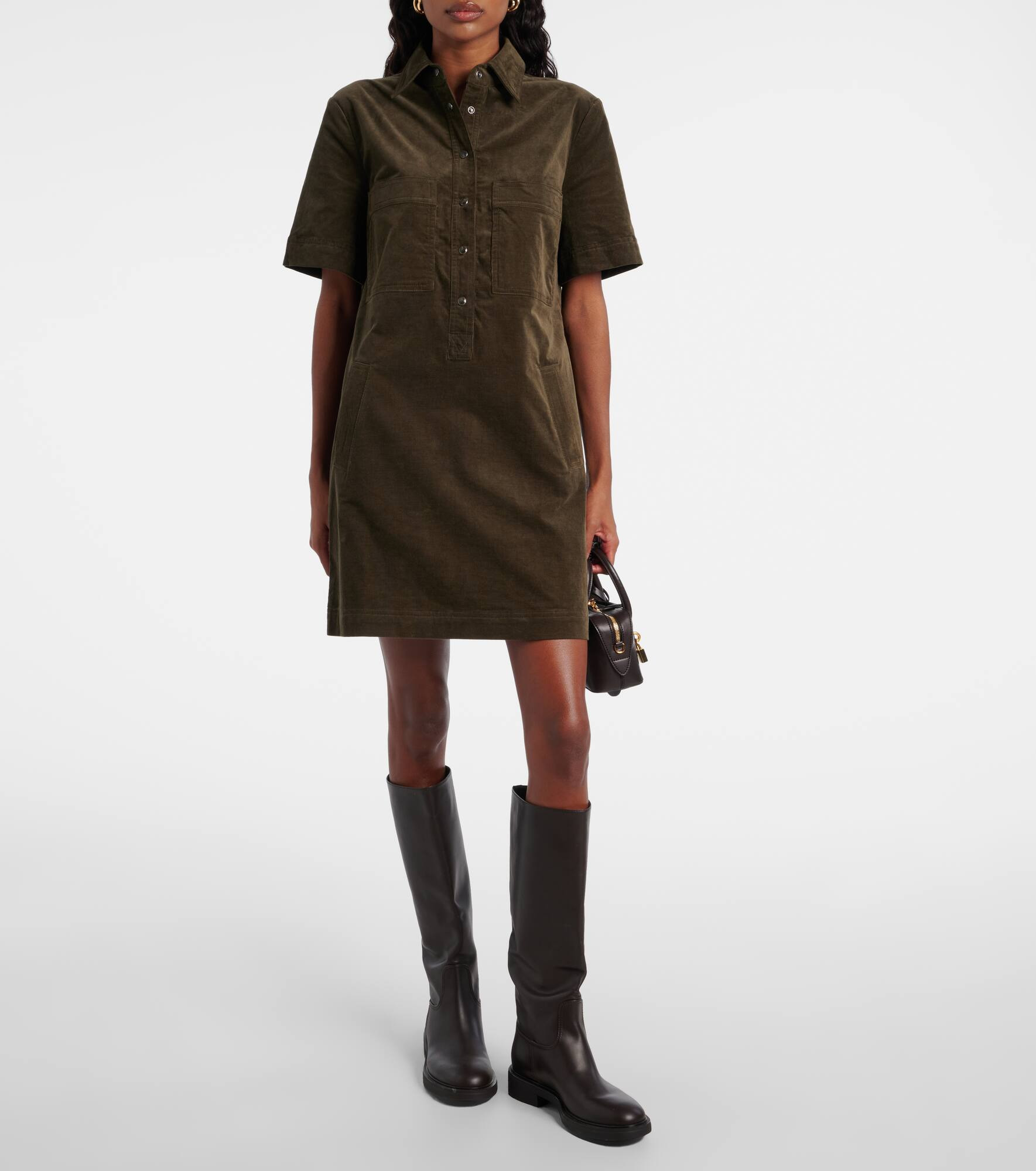 Koulis cotton-blend corduroy minidress - 2