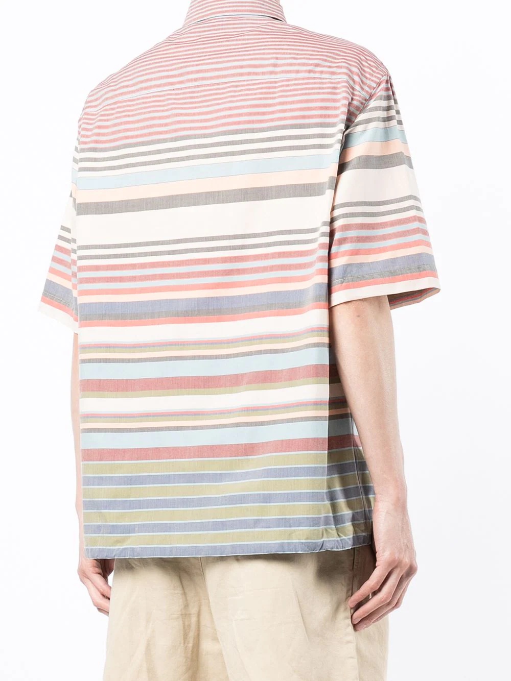 striped short-sleeved shirt - 4