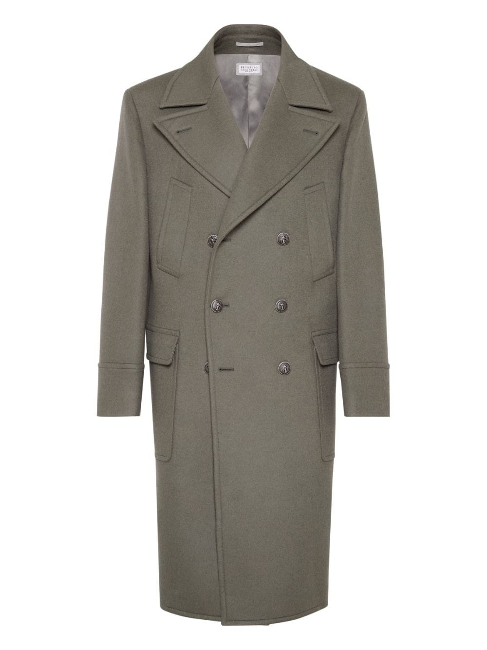 double-breasted wool coat - 6