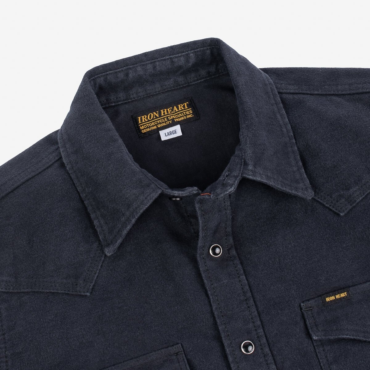 9oz Raised Whipcord Western Shirt - Black - 7