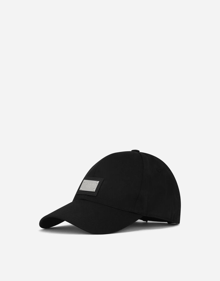 Cotton baseball cap with branded tag - 1
