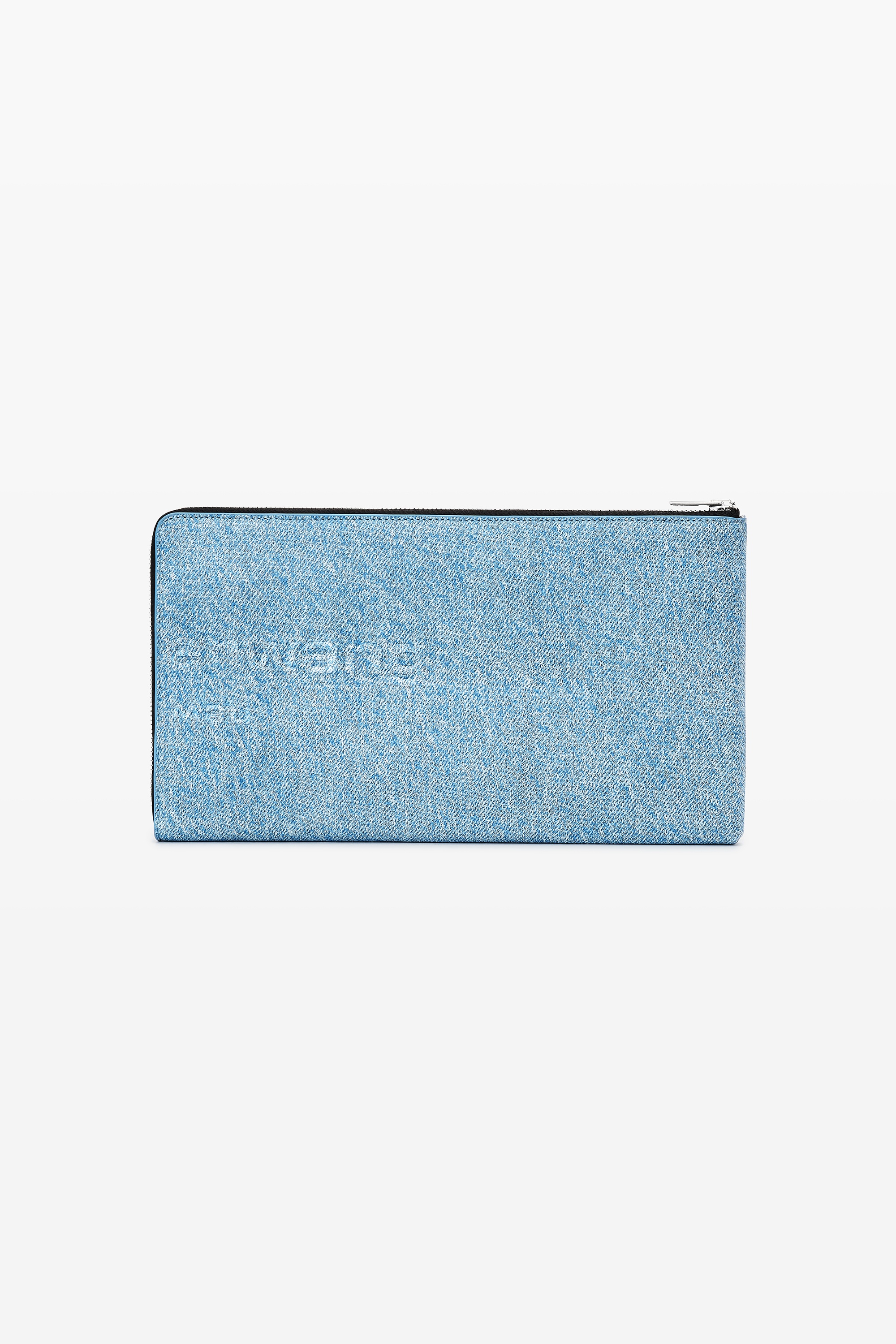 zip pouch in trompe- l'oeil leather - 6