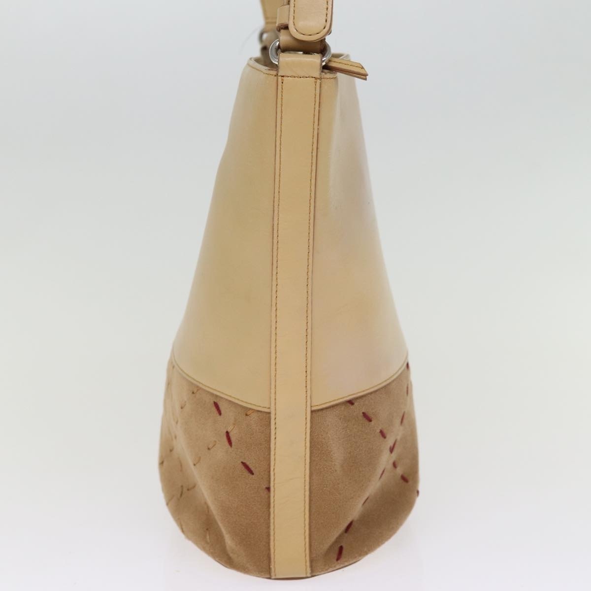 Burberry Shoulder Bag Suede Leather Beige - 3