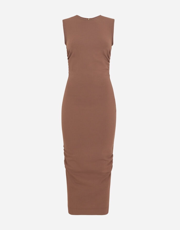 Sleeveless calf-length jersey dress - 3