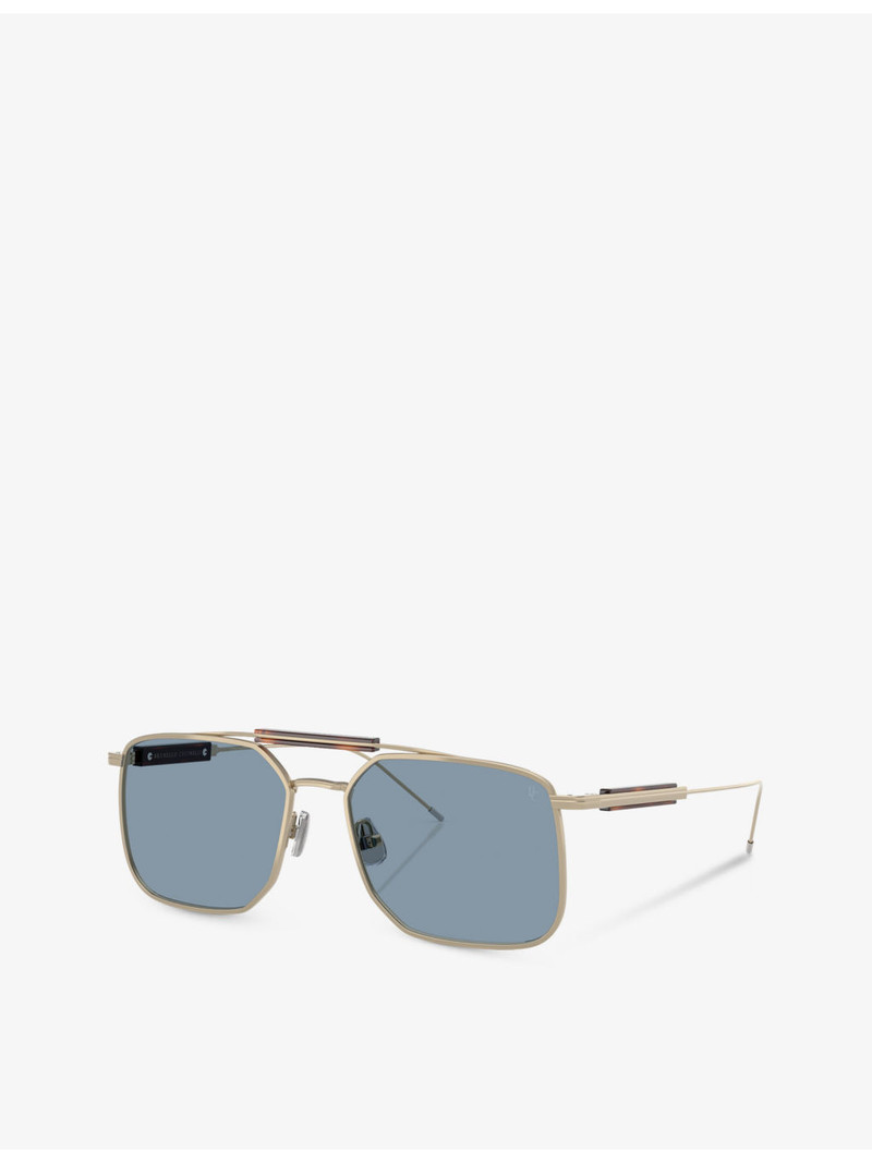 Brunello Cucinelli BC2005ST Square-Frame Titanium Sunglasses outlook