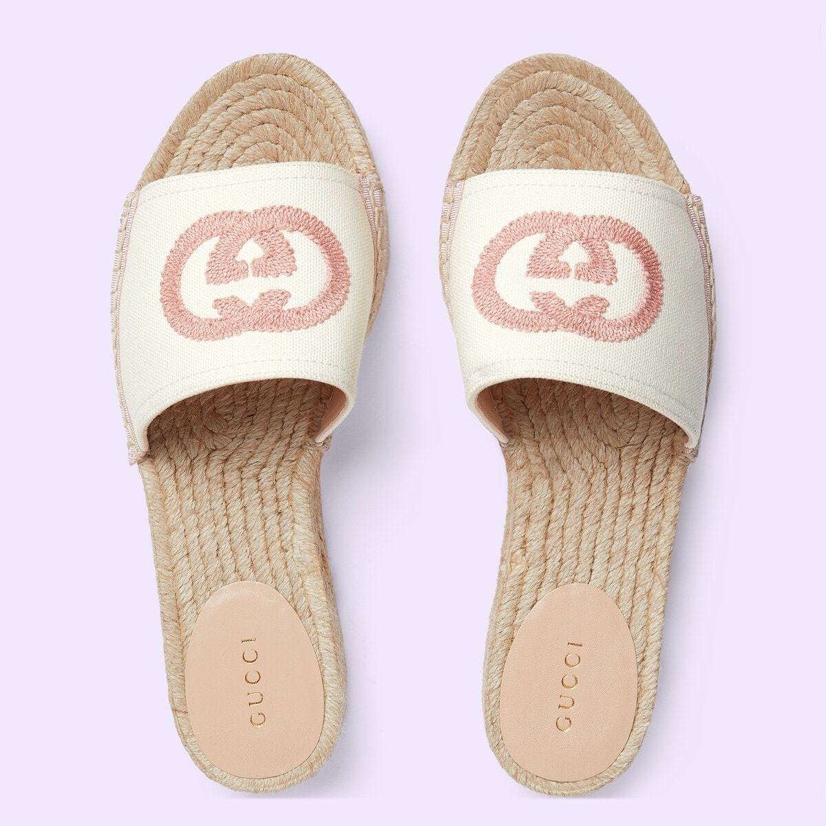 Women's espadrille slide with Interlocking G - 5