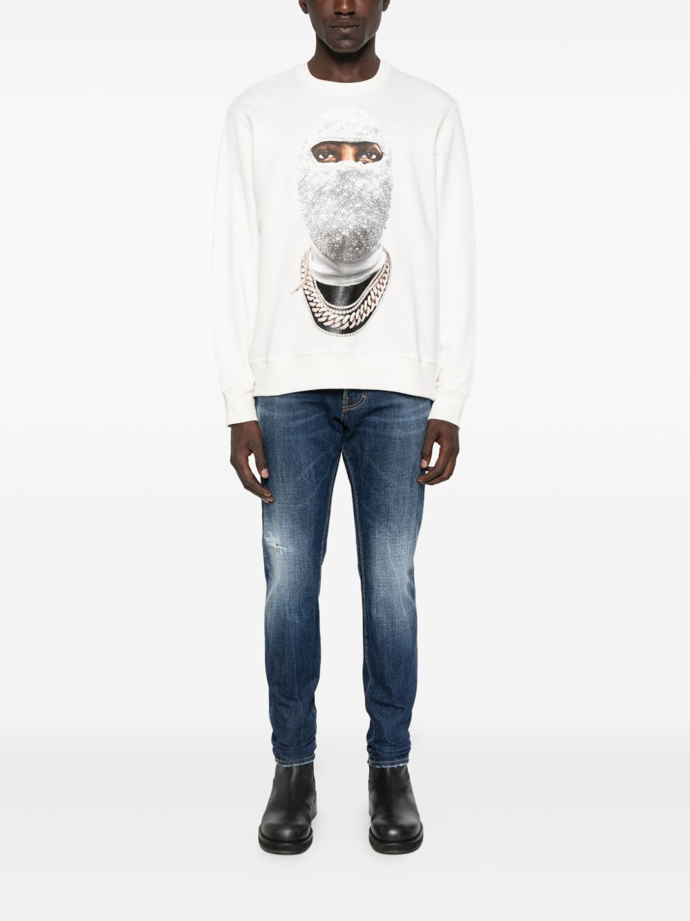 beaded-face sweatshirt - 2