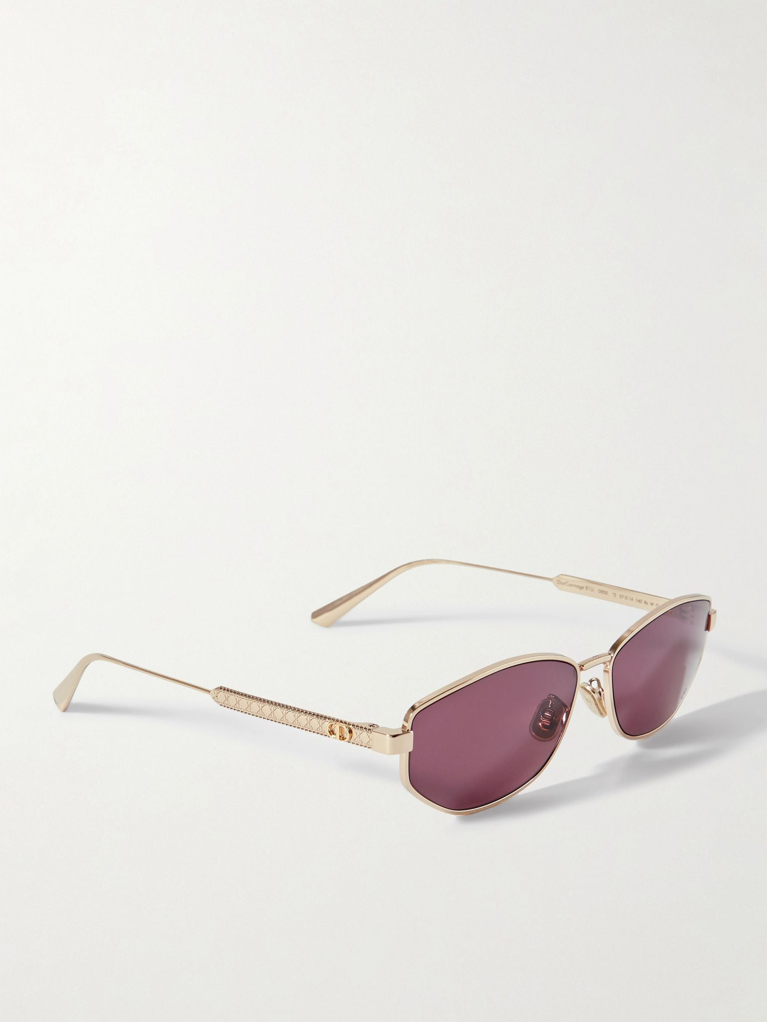 DiorCannage B1U oval-frame rose gold-tone sunglasses Rose gold - 3
